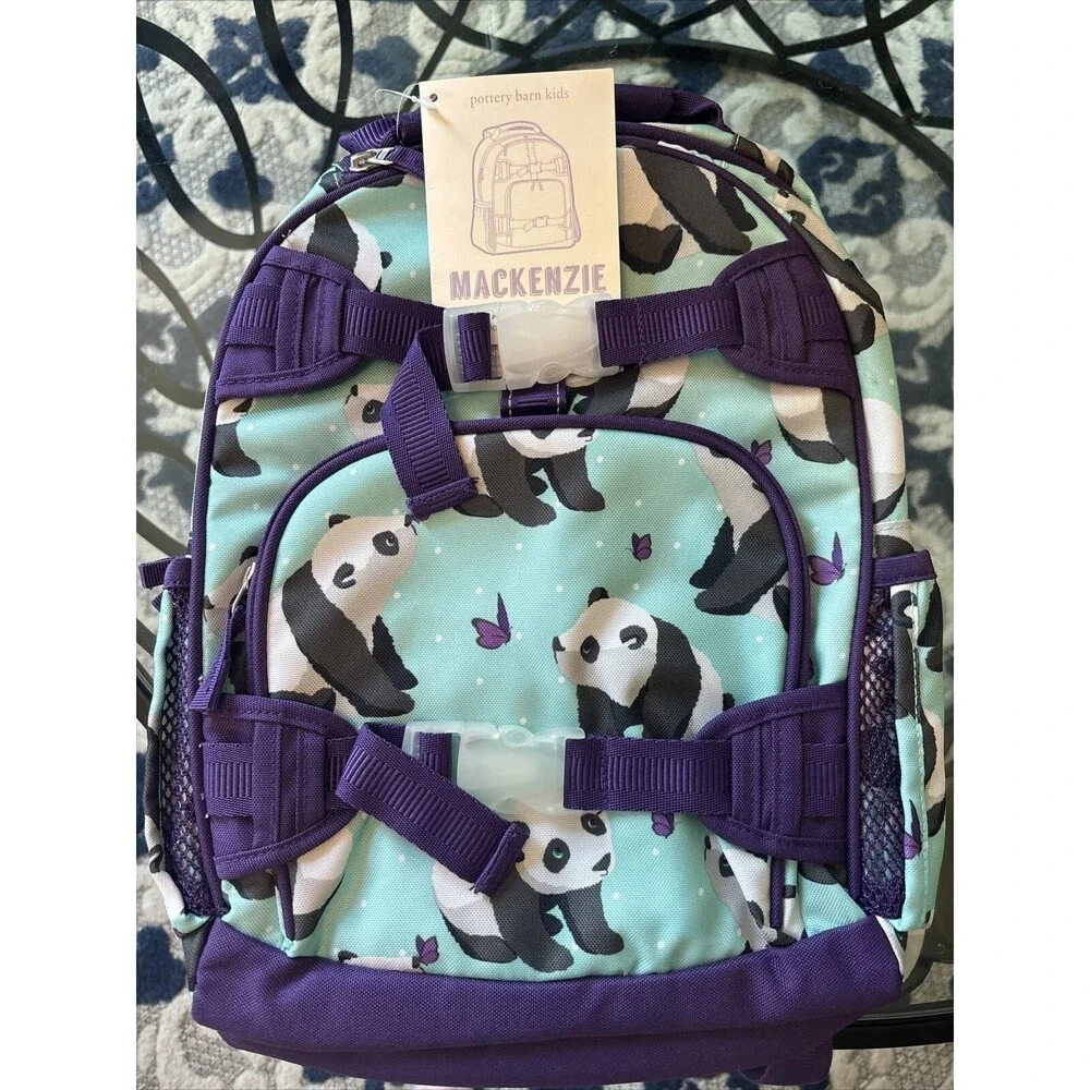 School Pottery barn BACKPACK LUNCH SET Travel Bag Panda girl Birthday gift🌈